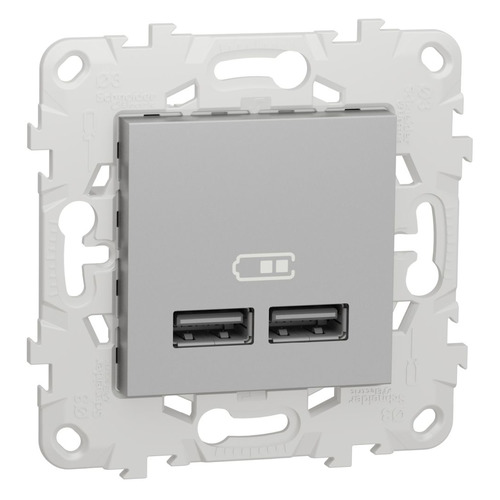 Розетка USB Schneider Electric Unica New NU541830, скрытая, IP20, алюминий