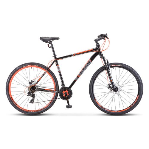 Велосипед STELS Navigator-900 MD 29 F020 (2020-2021), горный (взрослый), рама 17.5", колеса 29", черный/красный, 18.2кг [lu088970]