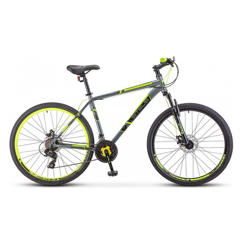Велосипед STELS Navigator-900 MD 29 F020 (2020-2021), горный (взрослый), рама 17.5", колеса 29", серый/желтый, 18.2кг [lu088971]