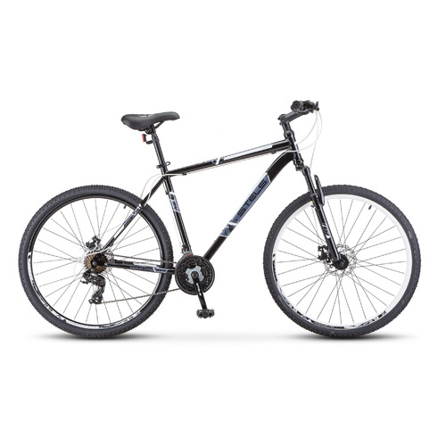 Велосипед STELS Navigator-900 MD 29 F020 (2020-2021), горный (взрослый), рама 19", колеса 29", черный/белый, 18.2кг [lu088975]