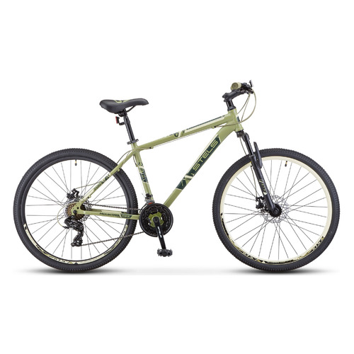 Велосипед STELS Navigator-700 MD 27.5 F020 (2020-2021), горный (взрослый), рама 17.5", колеса 27.5", хаки, 17.6кг [lu088936]
