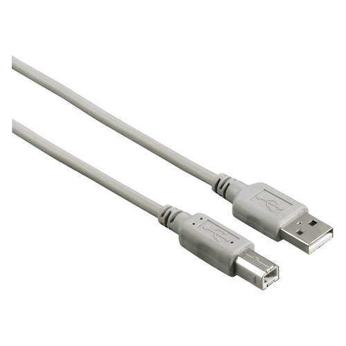 Кабель USB2.0 HAMA H-200901, USB A(f) (прямой) - USB B(f) (прямой), 3м, серый [00200901]