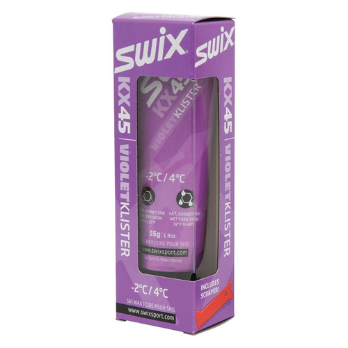 Мазь Swix KX45 Klister держан. для б.лыж темп.:+2/-4 жидк. 55гр фиолетовый (KX45)