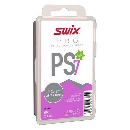 Мазь Swix PS7 скольжен. для лыж/сноуб. темп.:-2/-8 тверд. 60гр фиолетовый (PS07-6)