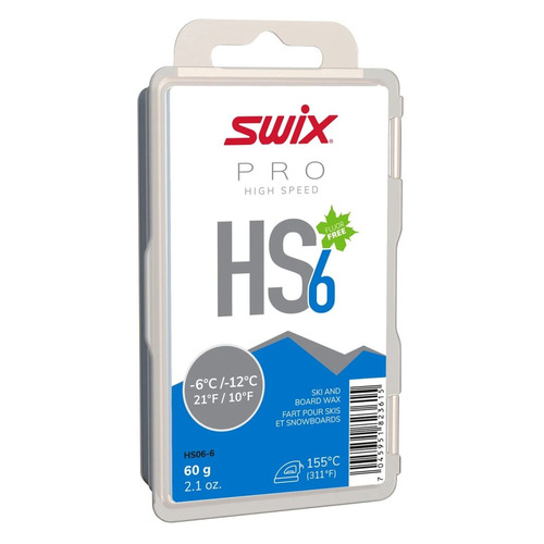 Мазь Swix HS6 скольжен. для лыж/сноуб. темп.:-6/-12 тверд. 60гр синий (HS06-6)