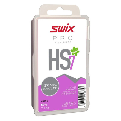 Мазь Swix HS7 скольжен. для лыж/сноуб. темп.:-2/-8 тверд. 60гр фиолетовый (HS07-6)