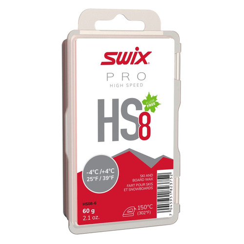 Мазь Swix HS8 скольжен. для лыж/сноуб. темп.:+4/-4 тверд. 60гр красный (HS08-6)