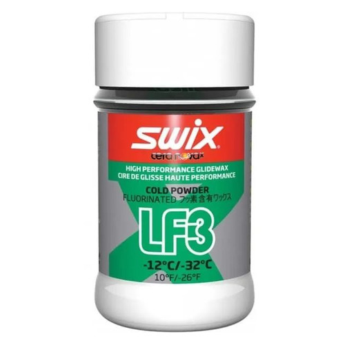 Мазь Swix LF03X Cold Powder скольжен. для лыж/сноуб. темп.:-12/-32 тверд. 30гр зеленый (LF03X)