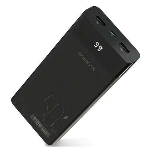 Внешний аккумулятор (Power Bank) Romoss PPD20, 20000мAч, черный