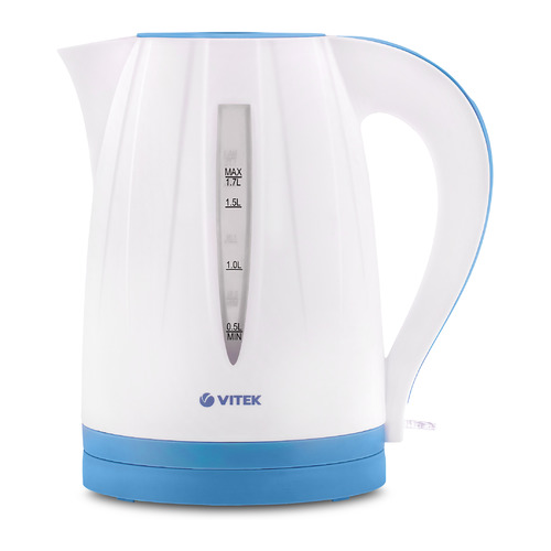 Чайник электрический Vitek VT-7031, 2200Вт, белый и голубой