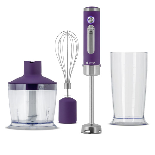 Блендер Vitek VT-3408, погружной, фиолетовый