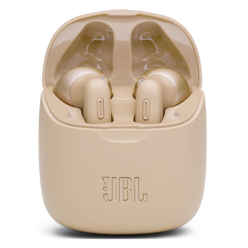 Гарнитура JBL Tune 225TWS, Bluetooth, вкладыши, золотистый [jblt225twsgld]