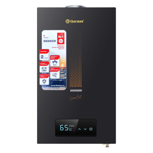Водонагреватель проточный Thermex S 20 MD Art Black, газовый [s 20 md (art black)]