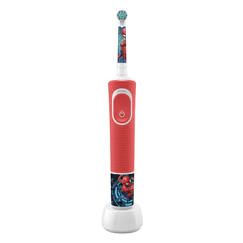 Электрическая зубная щетка Oral-B Kids Spiderman D100.413.2K EE, цвет: красный