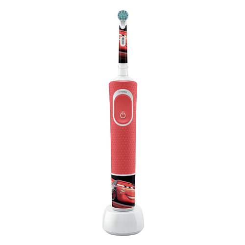 Электрическая зубная щетка Oral-B Kids Cars, цвет: красный