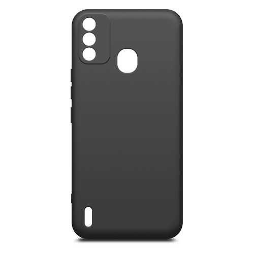 Чехол (клип-кейс) BORASCO Silicone Case, для Itel A48, черный (матовый) [40852]