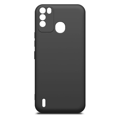 Чехол (клип-кейс) BORASCO Silicone Case, для Itel Vision 1 Pro, черный (матовый) [40849]