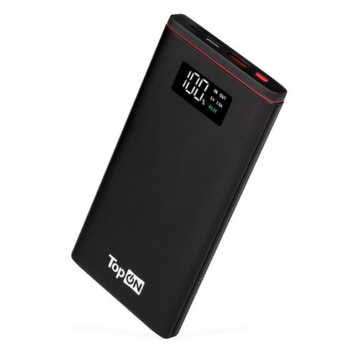 Внешний аккумулятор (Power Bank) TOPON TOP-T10, 10000мAч, черный [102685]