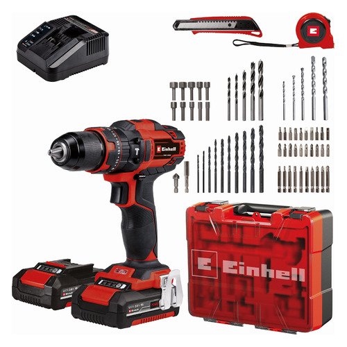 Ударная дрель-шуруповерт EINHELL PXC TE-CD 18/40 Li-i 2Ач, с двумя аккумуляторами [4513992]
