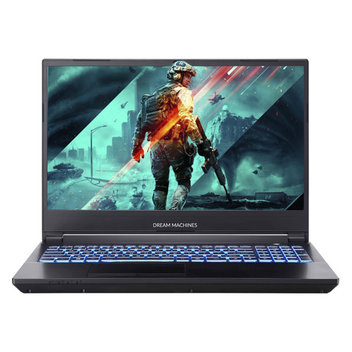 Ноутбук DREAM MACHINES RT3060-15RU30, 15.6", AMD Ryzen 5 5600X 3.7ГГц, 16ГБ, 1ТБ SSD, NVIDIA GeForce RTX 3060 для ноутбуков - 6144 Мб, Free DOS, RT3060-15RU30, черный