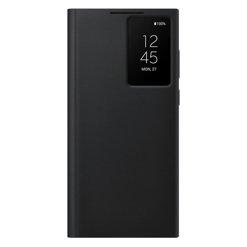 Чехол (флип-кейс) Samsung Smart Clear View Cover, для Samsung Galaxy S22 Ultra, черный [ef-zs908cbegru]