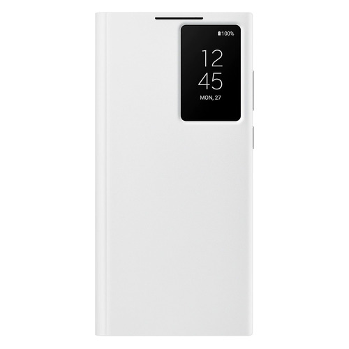 Чехол (флип-кейс) Samsung Smart Clear View Cover, для Samsung Galaxy S22 Ultra, белый [ef-zs908cwegru]