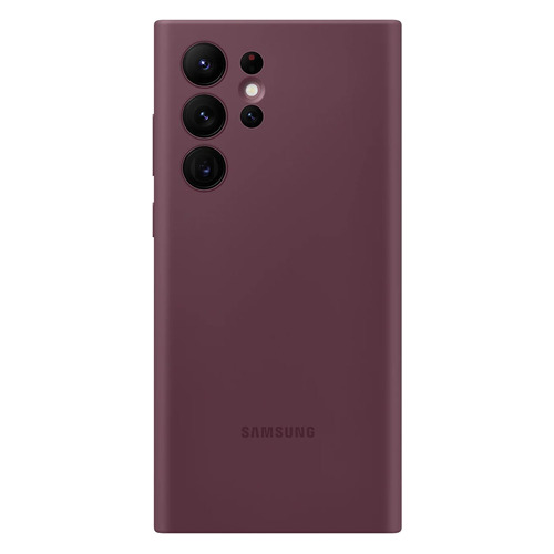 Чехол (клип-кейс) Samsung Silicone Cover, для Samsung Galaxy S22 Ultra, бургунди [ef-ps908teegru]