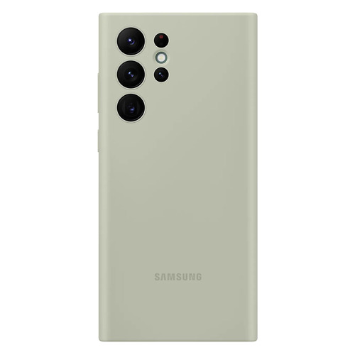 Чехол (клип-кейс) Samsung Silicone Cover, для Samsung Galaxy S22 Ultra, оливковый [ef-ps908tmegru]