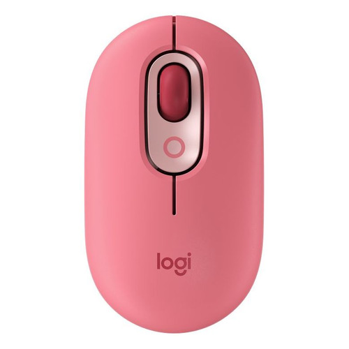 Мышь Logitech POP Mouse with emoji, оптическая, беспроводная, USB, розовый и красный [910-006548]