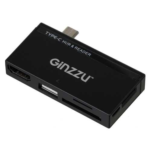 Картридер внешний Ginzzu GR-862UB, черный
