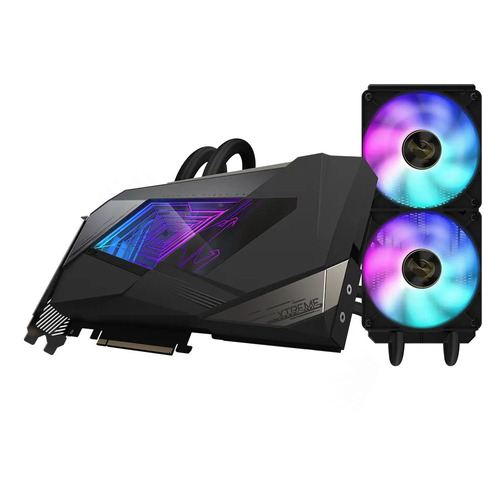 Видеокарта GIGABYTE NVIDIA GeForce RTX 3080, GV-N3080AORUSX W-12GD, 12ГБ, GDDR6X, Ret
