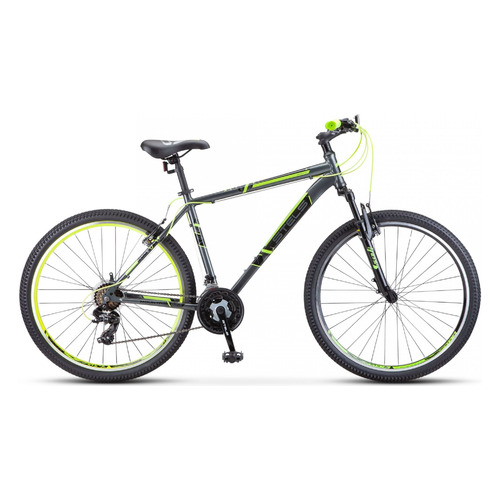 Велосипед STELS Navigator-700 V F020 (2022), горный (взрослый), рама 21", колеса 27.5", серый/желтый, 17кг [lu088930]