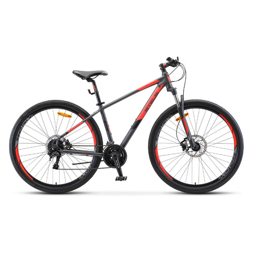 Велосипед STELS Navigator-920 D V010 (2022), горный (взрослый), рама 18.5", колеса 29", антрацитовый/красный, 16.5кг [lu085106]
