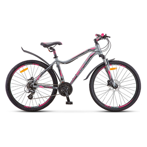 Велосипед STELS Miss-6100 D V010 (2022), горный (взрослый), рама 17", колеса 26", серый, 14.6кг [lu079812]