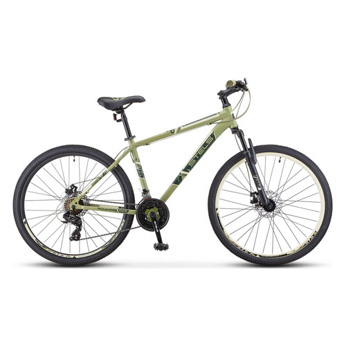 Велосипед STELS Navigator-700 D F020 (2022), горный (взрослый), рама 19", колеса 27.5", хаки, 17.7кг [lu088952]