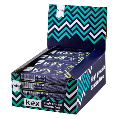 Вафли PULS NUTRITION Kex, ваниль, батончик, бокс, 16x40гр, без глютена [1110]