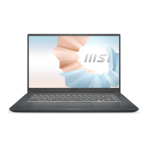 Ноутбук MSI Modern 15 A11SBU-835RU, 15.6", IPS, Intel Core i7 1195G7 2.9ГГц, 16ГБ, 512ГБ SSD, NVIDIA GeForce MX450 - 2048 Мб, Windows 11 Home, 9S7-155266-835, серый