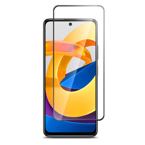 Защитное стекло для экрана BORASCO Full Glue для Xiaomi Poco M4 Pro 5G антиблик, 74 х 161 мм, 2.5D, 1 шт, черный [70104]
