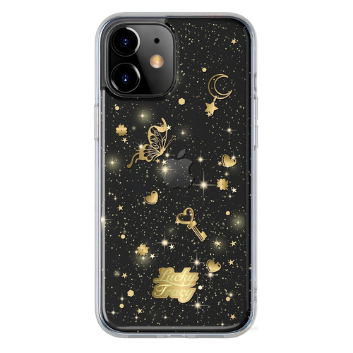 Чехол (клип-кейс) SwitchEasy Lucky Tracy, для Apple iPhone 12 mini, черный (прозрачный) [gs-103-121-207-66]