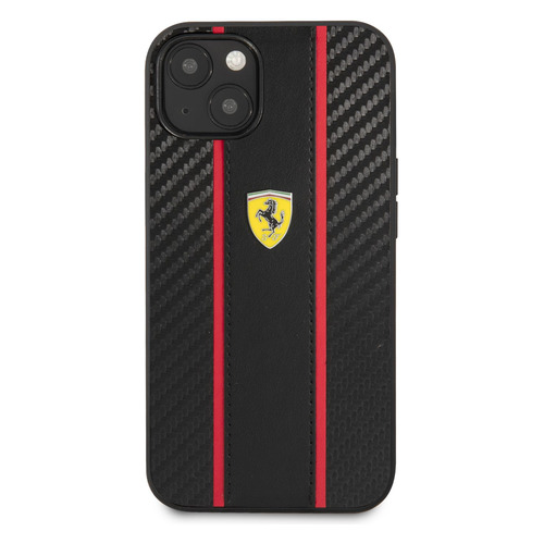 Чехол (клип-кейс) Ferrari, для Apple iPhone 13, черный [fesnmhcp13mbk]