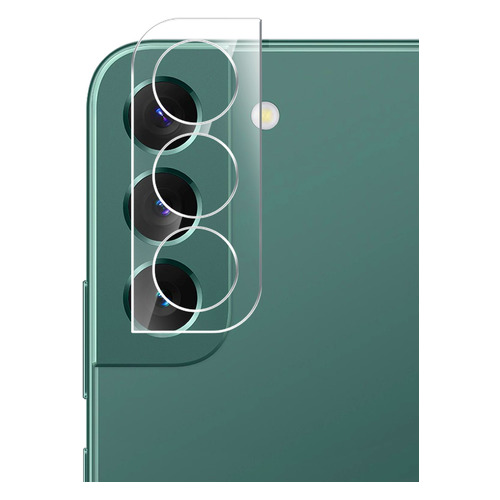 Защитное стекло для камеры BORASCO Hybrid Glass для Samsung Galaxy S22 антиблик, 19.4 х 47.6 мм, прозрачная, 1 шт, прозрачный [70264]