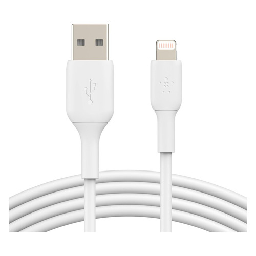 Кабель Belkin CAA001bt2MWH, Lightning (m) - USB (m), 2м, белый