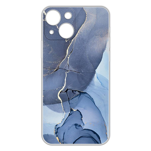 Чехол (клип-кейс) GRESSO Air, для Apple iPhone 13, прозрачный/голубой [gr17aaae9111]