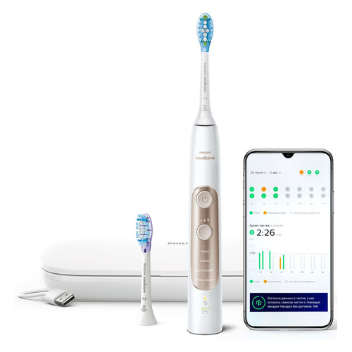 Электрическая зубная щетка Philips HX9691/02, цвет: белый