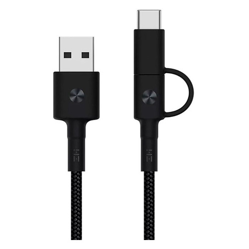 Кабель Xiaomi ZMI AL403, USB Type-C (m)/micro USB (m) - USB (m), 1м, в оплетке, черный
