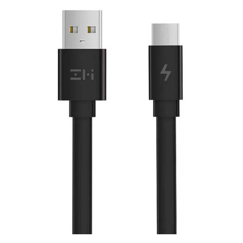 Кабель Xiaomi ZMI AL600, micro USB (m) - USB (m), 1м, плоский, черный