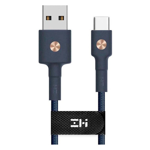 Кабель Xiaomi ZMI AL411, USB Type-C (m) - USB (m), 0.3м, в оплетке, синий