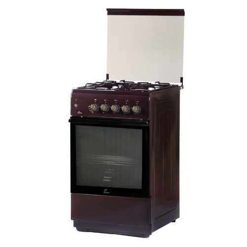 Газовая плита Flama FG 2411 B, газовая духовка, стеклянная крышка, сталь, белый