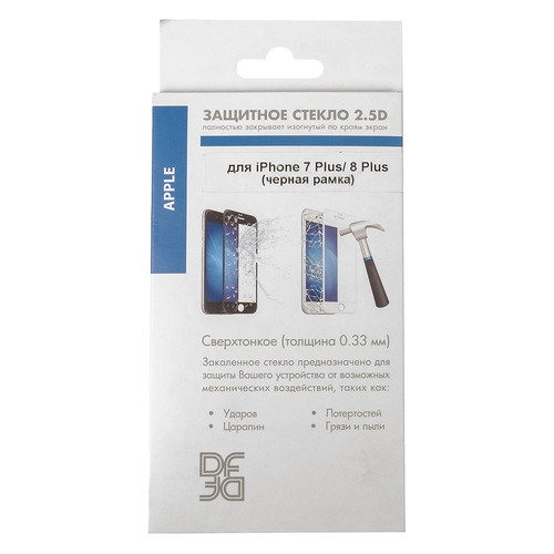 Защитное стекло для экрана DF iColor-16 для Apple iPhone 7 Plus/8 Plus 1 шт, черный [icolor-16 (black)]