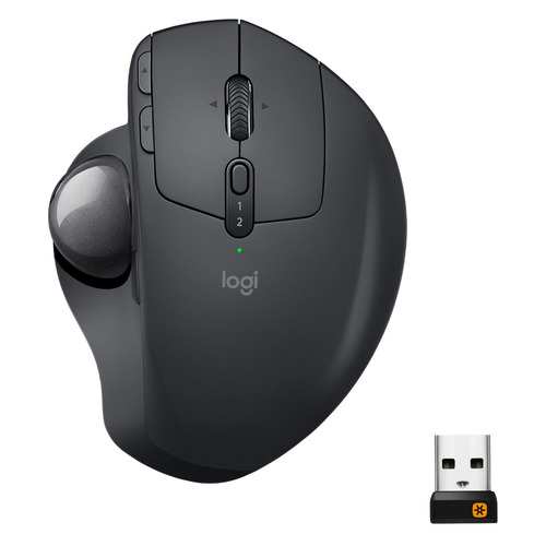 Мышь Logitech Trackball MX Ergo, игровая, оптическая, беспроводная, USB, графитовый [910-005179]